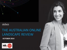 Nielsen Online Landscape Review - October 2014 Nielsen Online Landscape Review - October 2014