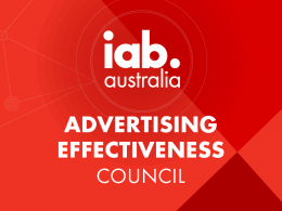 Ad Effectiveness Council Ad Effectiveness Council