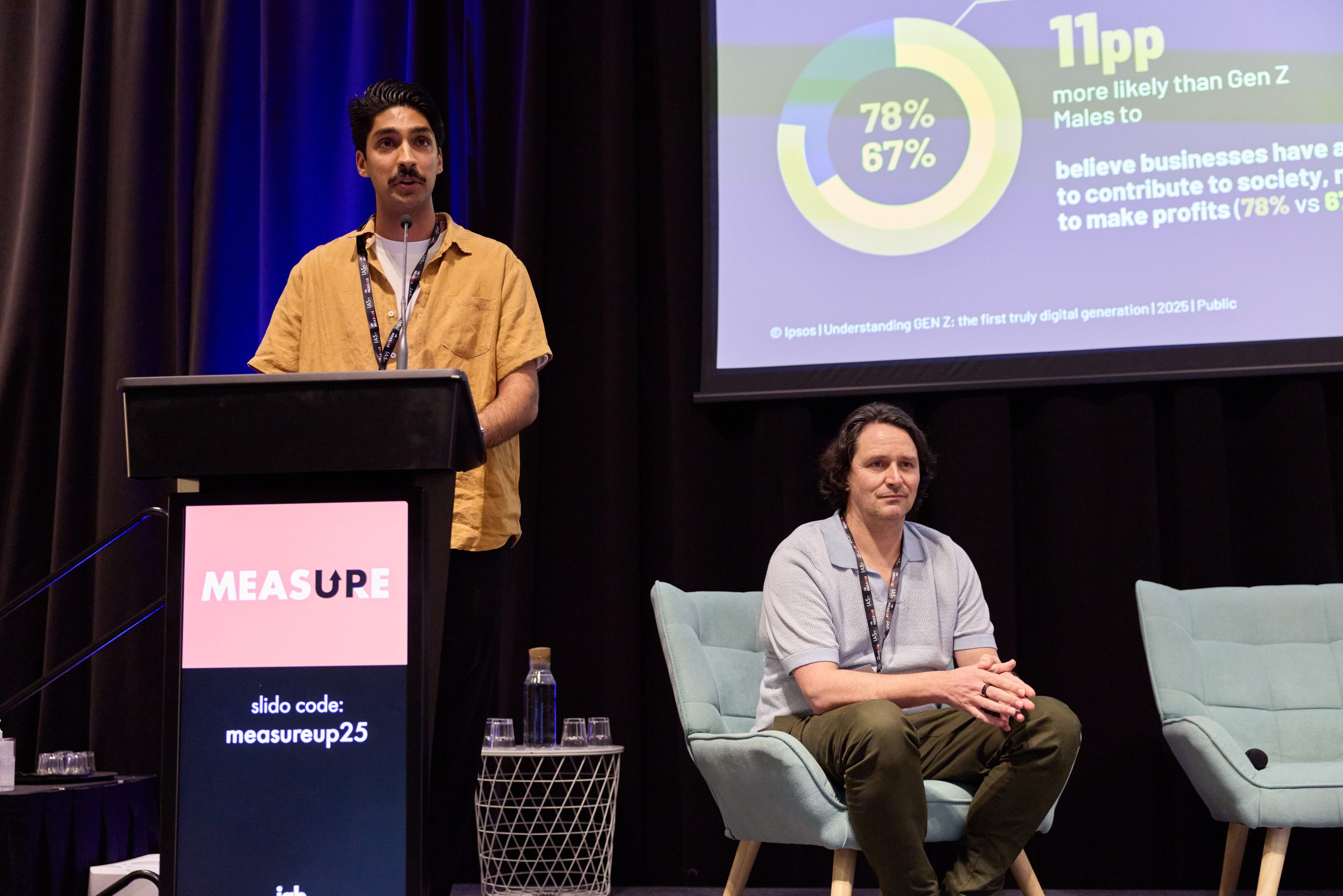 Presentation on stage at MeasureUp 2025